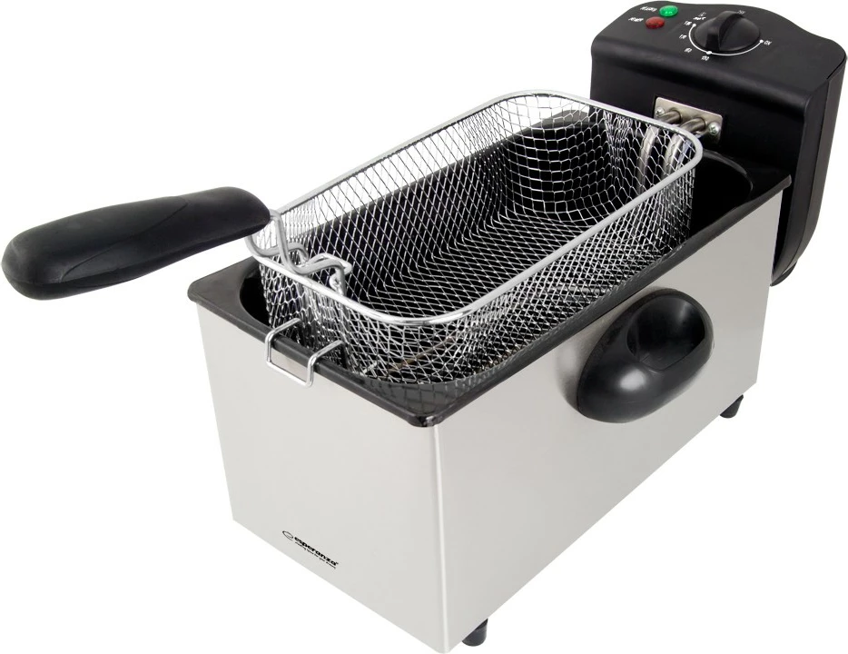 Fritezë Esperanza EKG010, 3L, çelik inox, gri