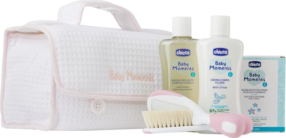 Set kozmetik për fëmijë Chicco Baby Moments Pink, 200ml+200ml+100ml