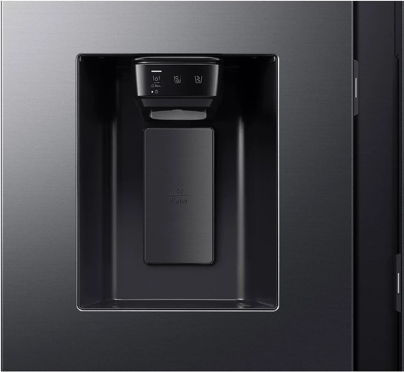Frigorifer side-by-side, Samsung, SBS RS80F66KCFEO, 634 L, dispenser ujë/akull, SmartThings Bixby, klasa energjisë C, i zi