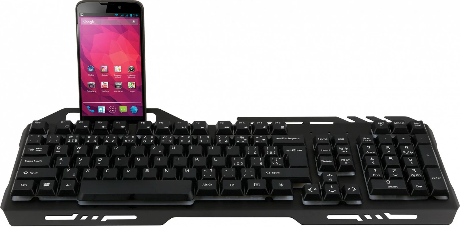 Tastierë YENKEE Shadow YKB 3200, me ndriçim LED, me kabllo, e zezë