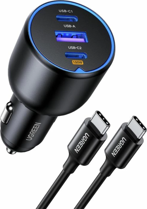 Karikues makine UGREEN 55511 130W 3-port (2x USB-C + USB-A), me kabllo USB-C 1m 100W, i zi