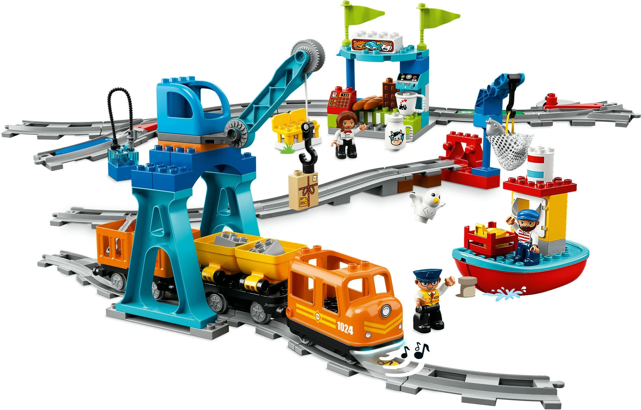 Set ndërtimi LEGO DUPLO Gterzug, lodër me tren, shumëngjyrësh
