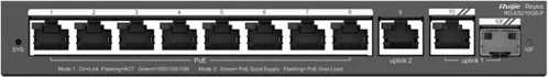 Switch Ruijie RG-ES210GS-P, 10 porta Gigabit, 2 SFP, PoE+, i zi