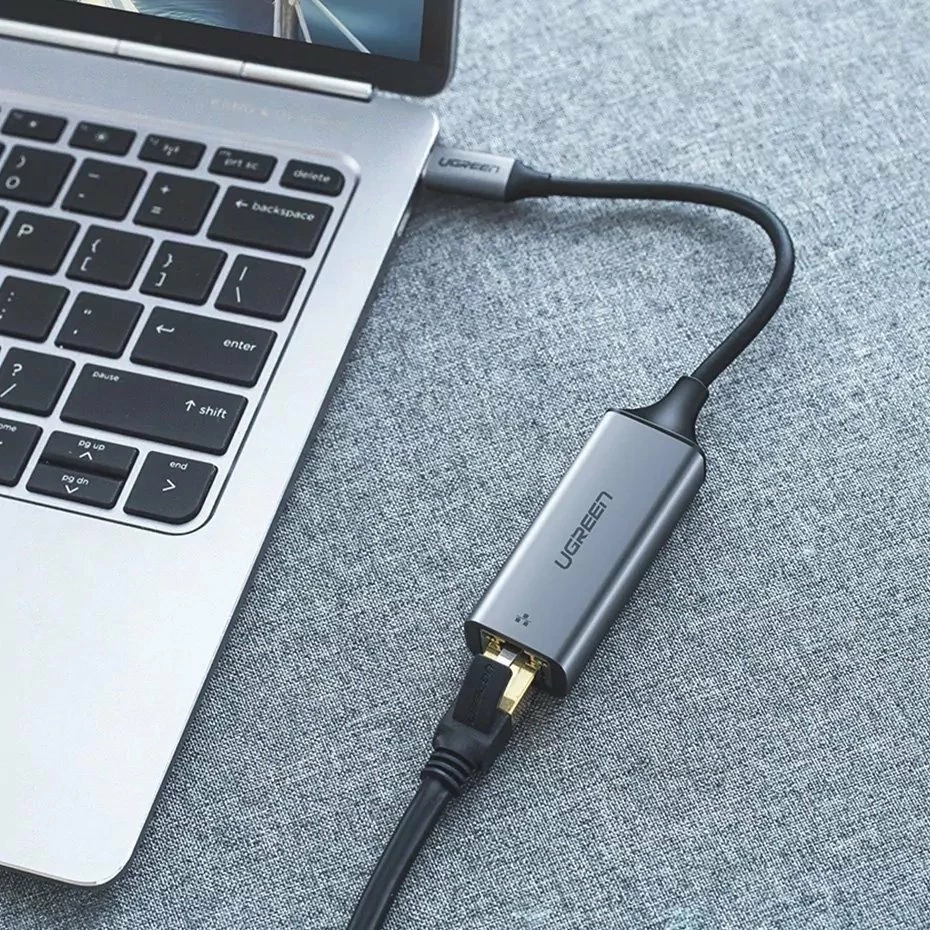 Adapter rrjeti USB-C në RJ45 Ugreen CM199 1Gbps, 50737B, gri