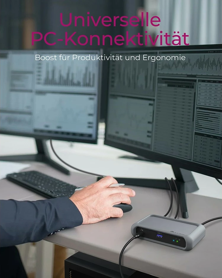 USB hub ICY BOX IB-HUB801-TB4, Thunderbolt 4, 4 porte, 85W, anthracite/black