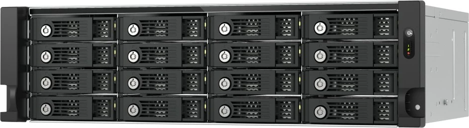 Kasë rrjeti QNAP TL-R1600PES-RP, 16 vende, rackmount 3U, PCIe, SATA, e zezë