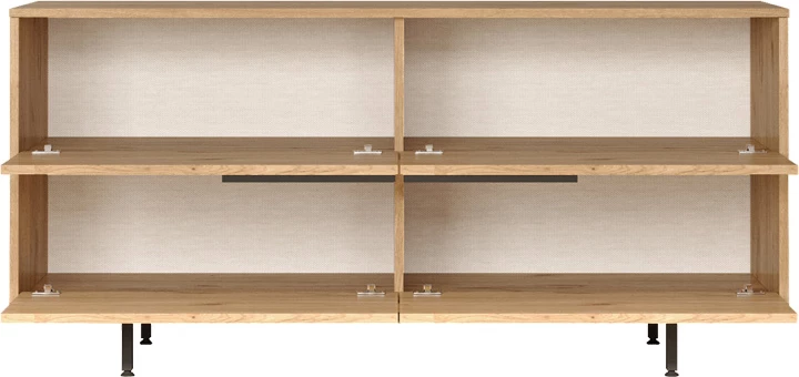 Konsolë Baron me hapësirë ruajtjeje, hije natyrale, 160x44.5x74.3cm