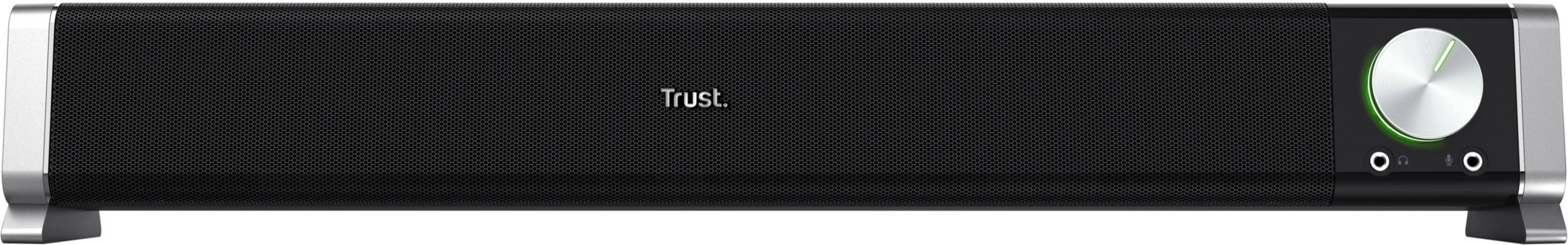 Soundbar Trust Asto, për PC, 6W RMS, AUX/USB, e zezë/argjendtë
