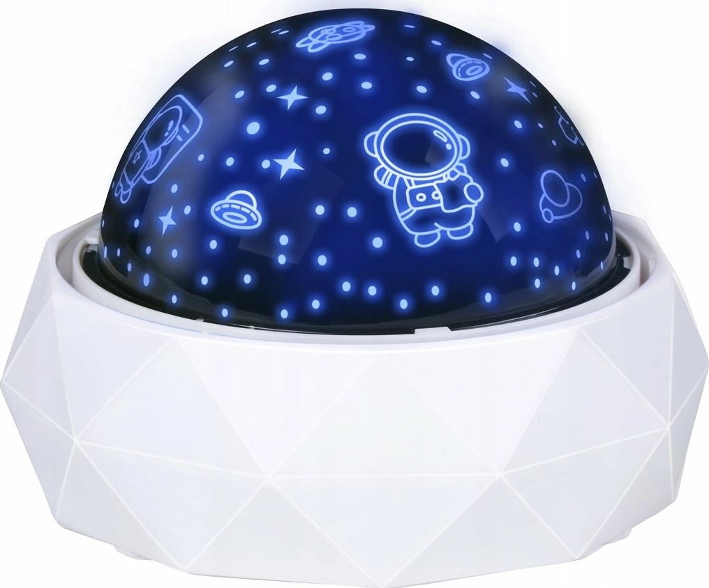 Projektor yjesh Grundig Star, LED rrotullues, USB-C, 11.5×11.5×9 cm, i bardhë