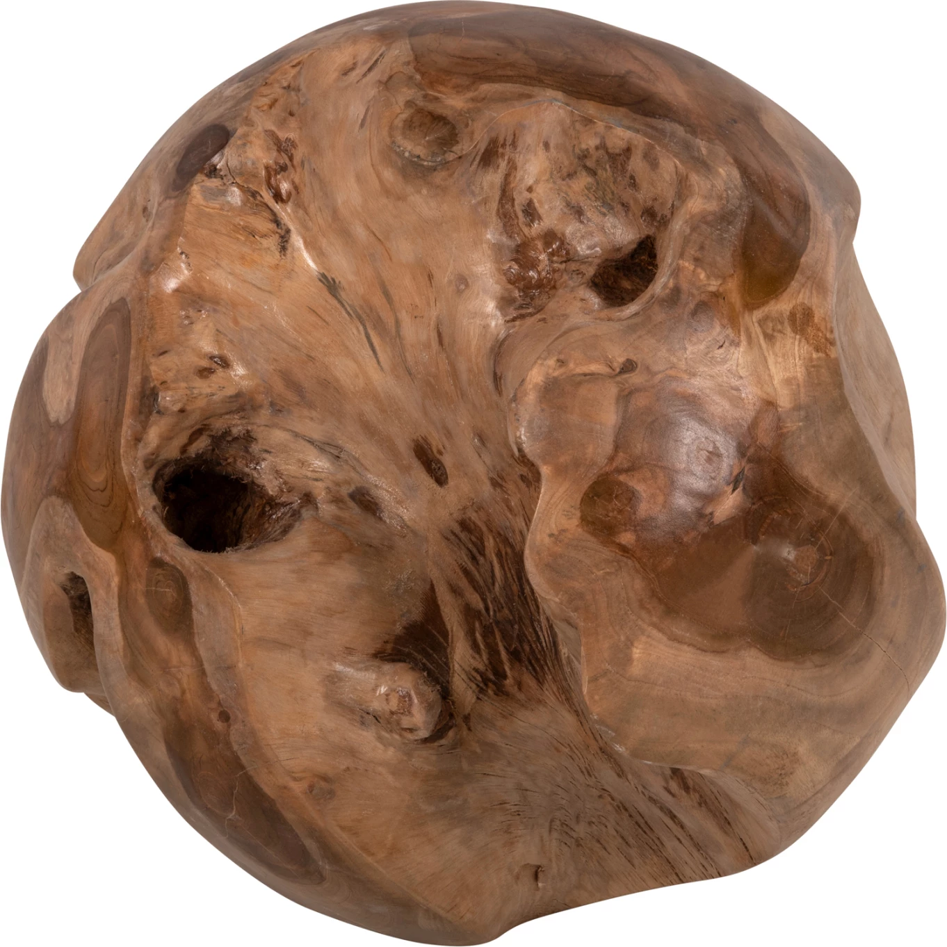 Dekor për dysheme CLEM, sferë prej druri tik, madhësi mesatare Φ40cm