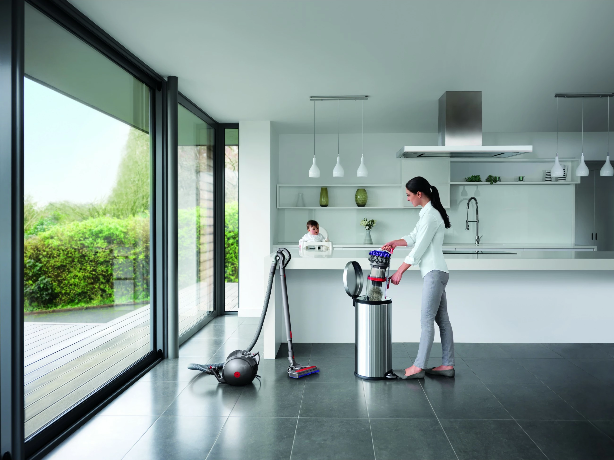 Fshesë me korrent Dyson Big Ball Parquet 2, 600 W, 1.5 L, Argjendtë/Vjollcë