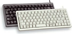 Tastierë Cherry kompakte, Combo (USB + PS/2), DE, Wired, QWERTY, e zezë