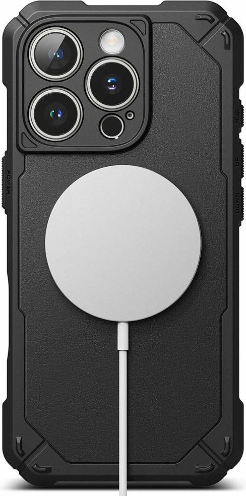Mbështjellës Ringke Rugged Gear MagSafe për iPhone 16 Pro, i zi