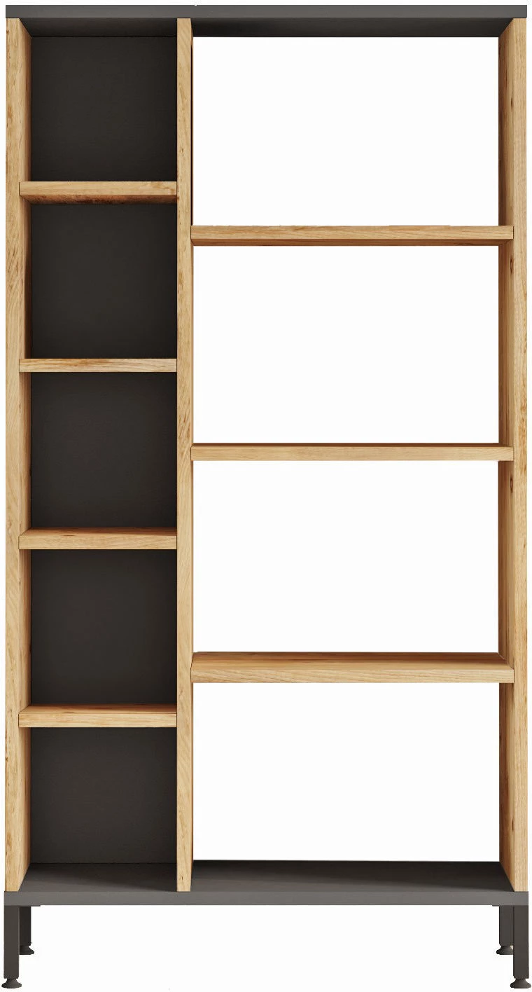 Raft librash Hanah Home, ngjyrë pishë Atlantike dhe antracit, Rl3-Aa