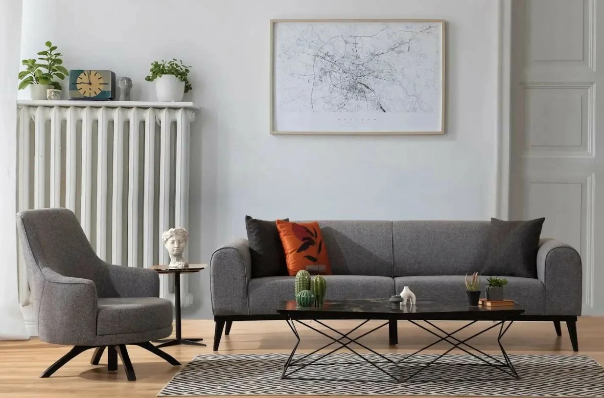 Divan-krevat treshe, Atelier del Sofa, Kapri, ngjyrë gri e çelët