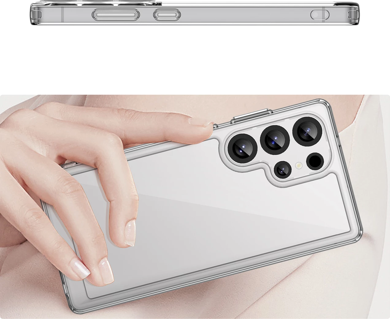 Mbështjellës Hurtel Outer Space Case për Samsung Galaxy S25 Ultra, Transparent