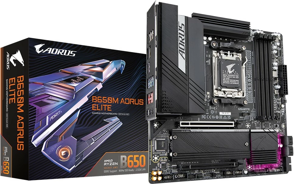 Pllakë amë Gigabyte GA-B650M-AORUS Elite, Socket AM5, micro ATX