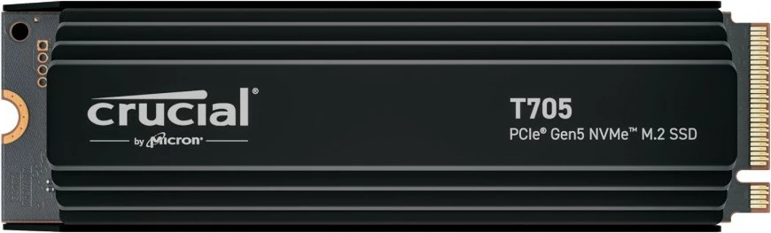 SSD Crucial T705, 1TB, M.2 2280, PCIe 5.0, me heatsink