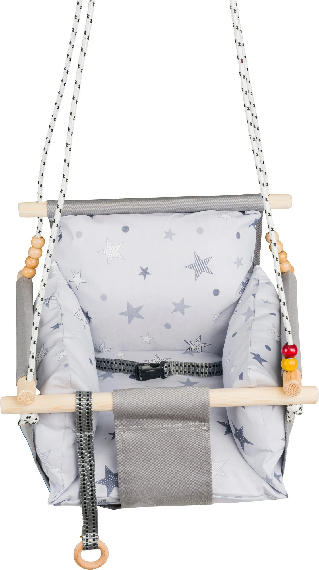 Karrige lëkundëse për bebe, ngjyrë gri, Evila Originals, Selale