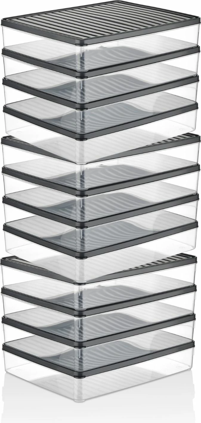 Set kuti për organizim (12 copë), ngjyrë antracit, VITABOX 2.8L