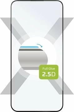 Mbrojtës ekrani Fixed Full Cover 2.5D për Apple iPhone 15, xham i temperuar, i zi, 1 copë