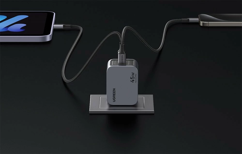 Karikues rrjeti Ugreen Nexode Pro 35008 45W 2x USB-C, gri