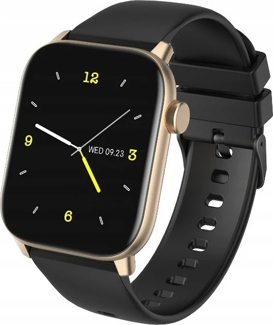 Smartwatch oromed ORO SMART FIT 6, ekran 1.69", matje rrahje zemre dhe oksigjen, IP68, i zi me kornizë të artë