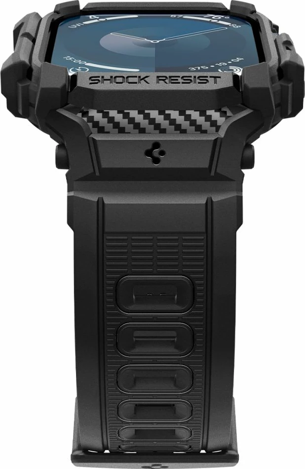 Mbështjellës Spigen Rugged Armor Pro për Apple Watch 10, 46mm, i zi
