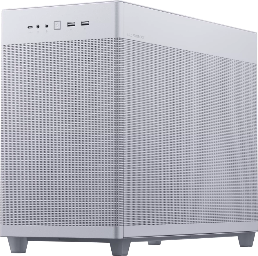 Kasë ASUS Prime AP201 Tempered Glass MicroATX 33L, e bardhë