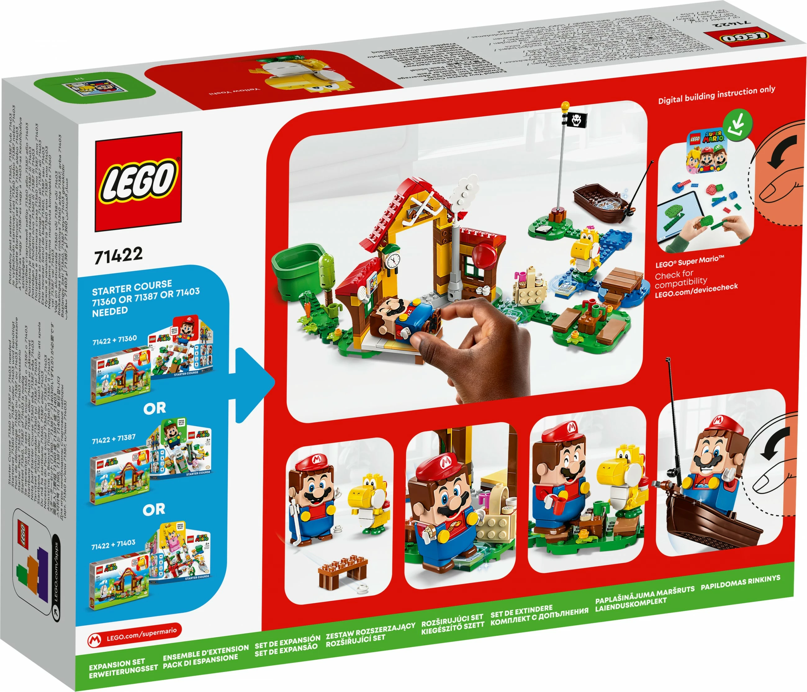 Set ndërtimi LEGO Super Mario, Picnic te Shtëpia e Marios, 259 copë, Multingjyrësh