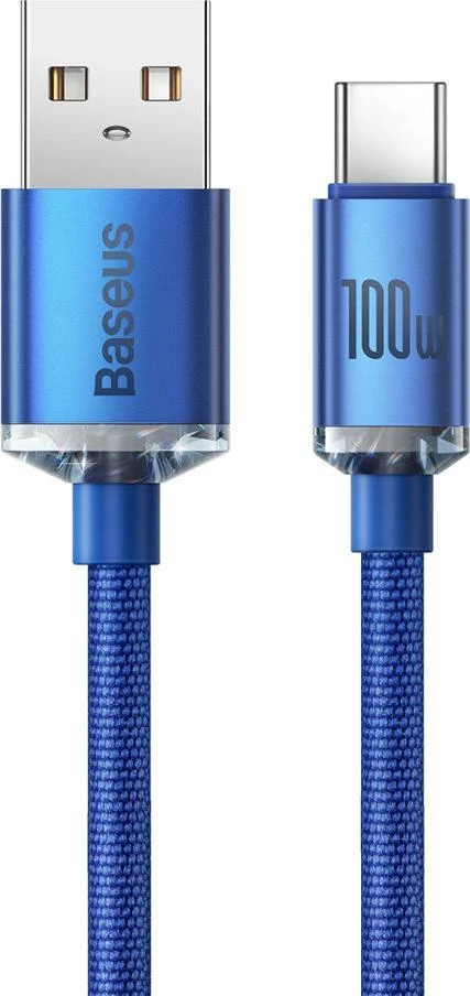 Kabllo USB-A në USB-C Baseus Crystal Shine CAJY000503 2m 100W Blu