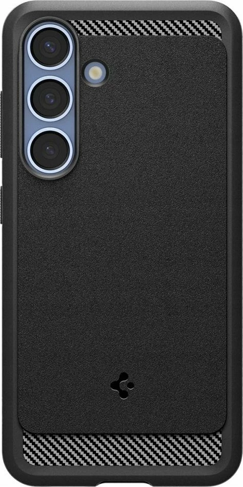 Mbështjellës Spigen Rugged Armor Mag MagSafe për Samsung Galaxy S25, TPU i fortë, i hollë, i zi matte