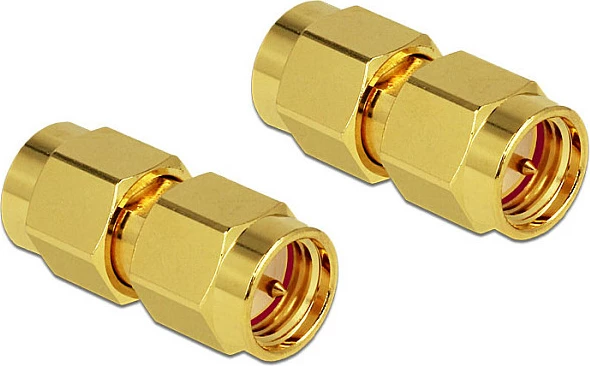 Adapter SMA mashkull-mashkull DeLOCK, ngjyrë e artë