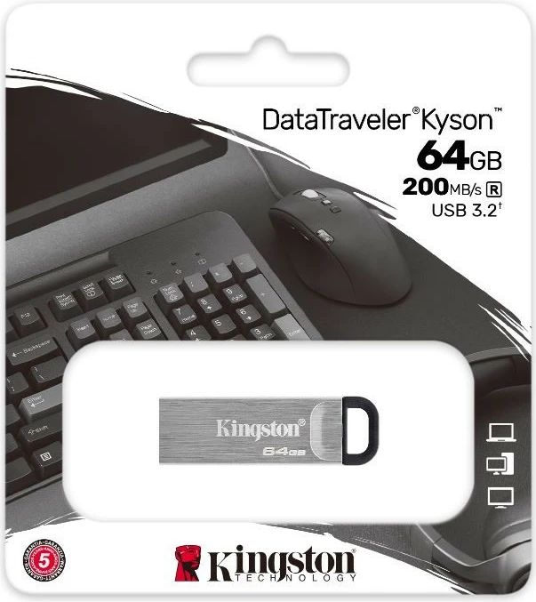 Pendrive Kingston DataTraveler Kyson DTKN/64GB, 64 GB, Argjend