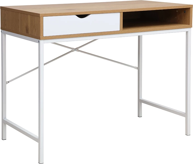 Tavolinë pune Taco, natyrale-bardhë, 95x48x76cm