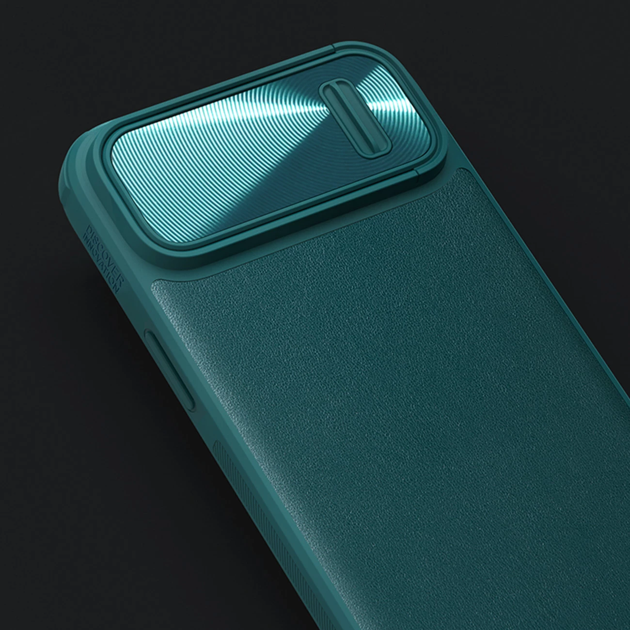 Mbështjellës Nillkin CamShield Leather S Case për iPhone 14 Plus, me kapak kamere, Jeshil