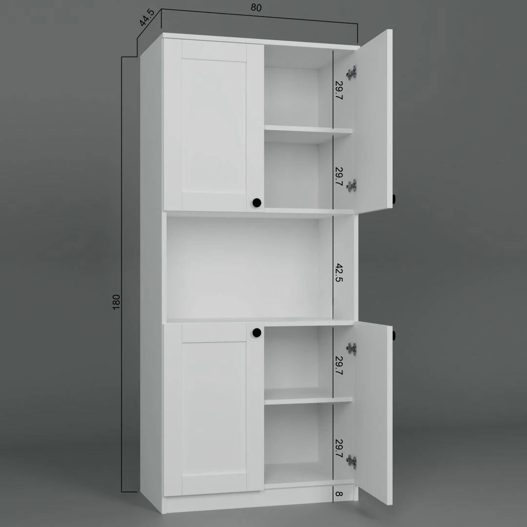 Dollap multifunksional, ngjyrë e bardhë, Skye Decor Lucas 1600-102