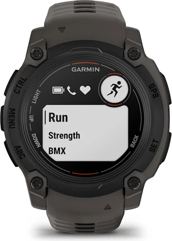 Smartwatch Garmin Instinct® E, Black with Charcoal Strap, 40 mm