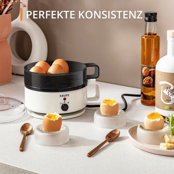 Zierës vezësh Krups EG 230115, 7 vezë, plastikë, i bardhë