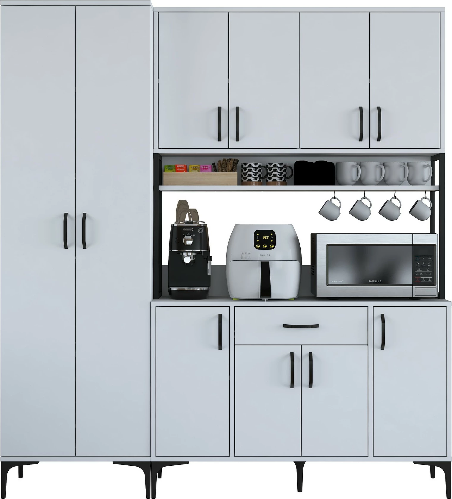 Dollap multifunksional Hanah Home, JE133 - 3054, i bardhë