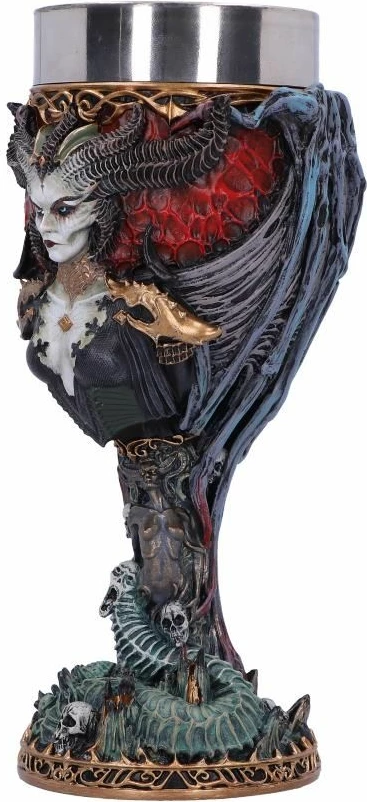 Helmë koleksionuese NEMESIS NOW Diablo IV Lilith, rrëshirë, e zezë dhe e kuqe