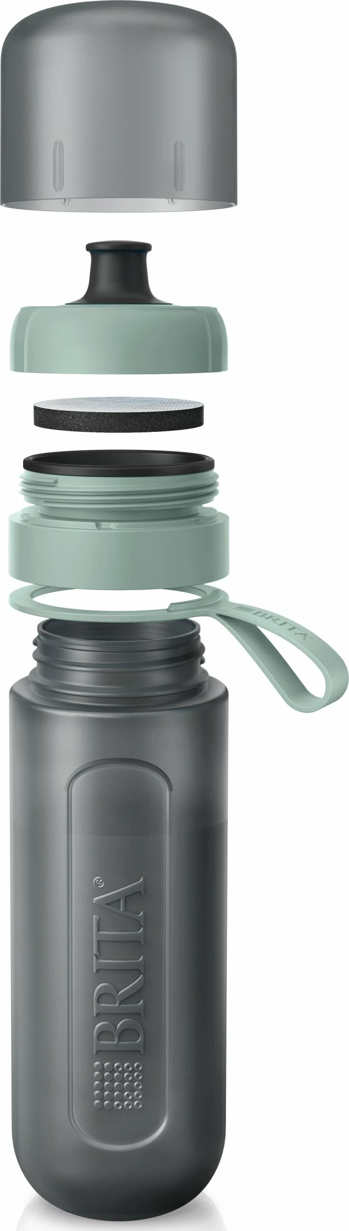 Shishe filtruese uji Brita Active 600 ml, set me 2 filtra MicroDisc, jeshile pastel
