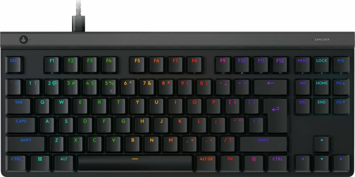 Tastierë gaming Logitech G515 TKL GL Tactile (920-012872), mekanike low-profile, USB me kabllo 1.8 m, RGB, US INTL, e zezë