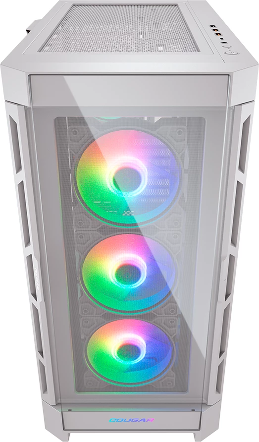 Kasë COUGAR DUOFACE PRO RGB Midi Tower, ATX, tempered glass, USB-C, e bardhë