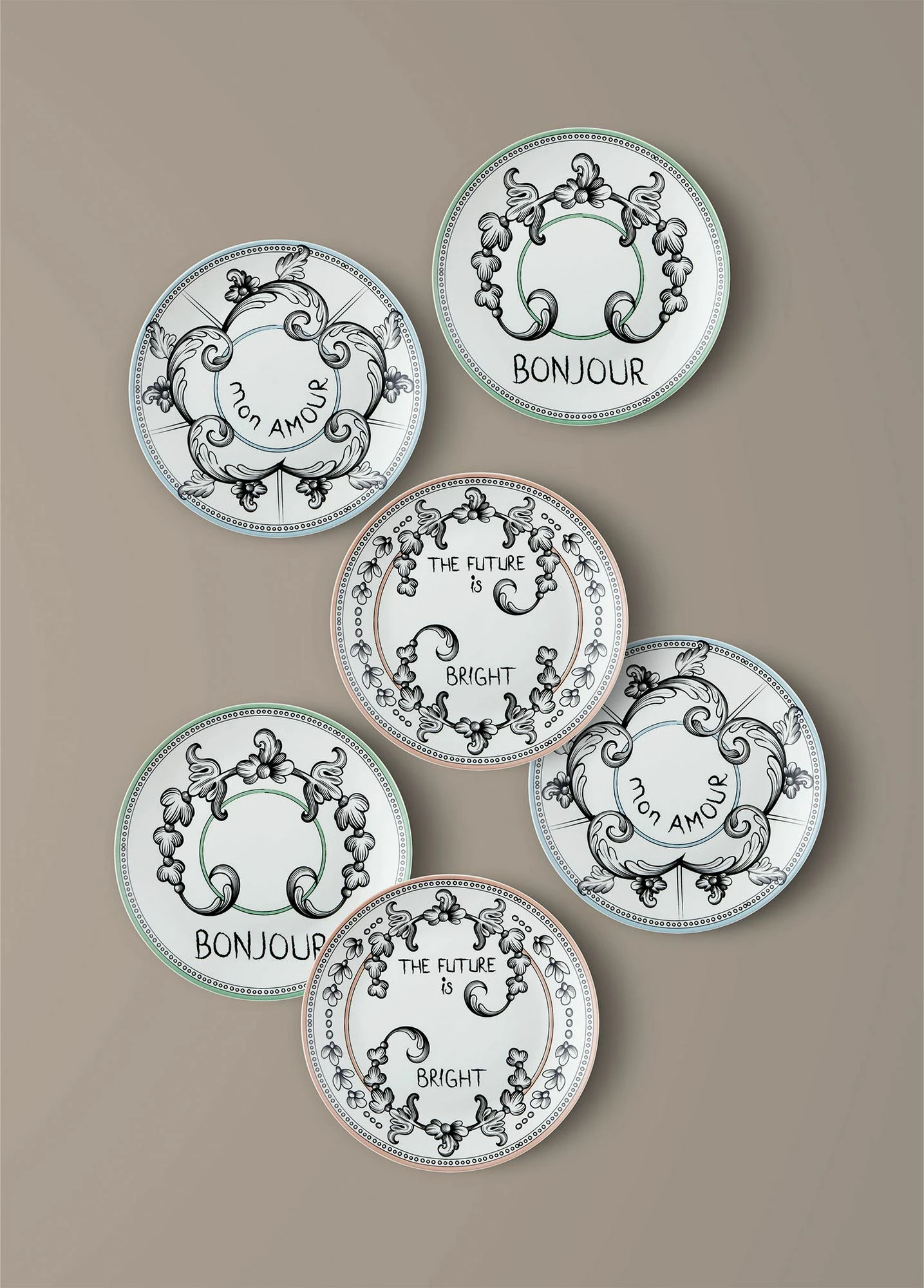 Set pjatash për ëmbëlsira (6 copë), Hermia, DNR0055