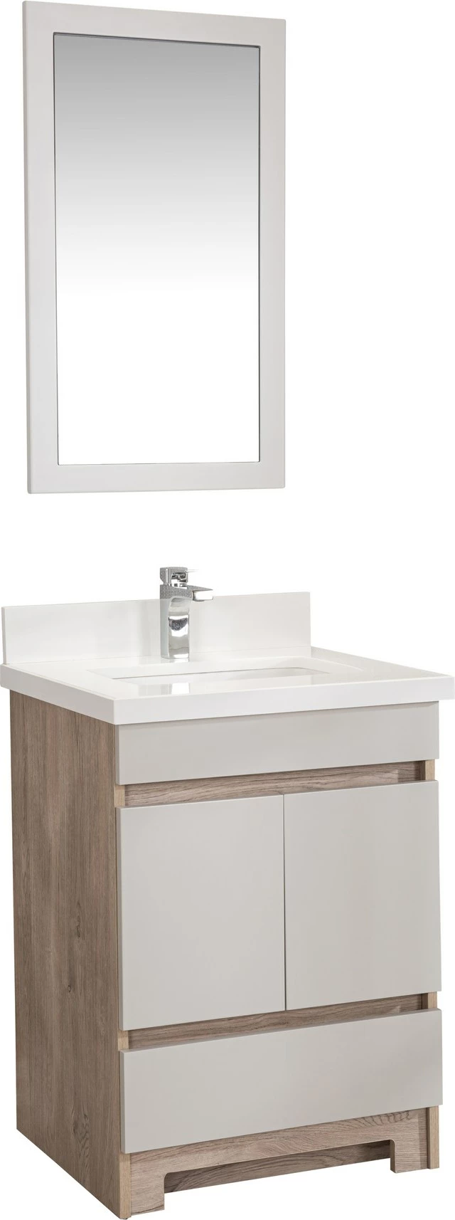 Set mobiljesh për banjo (2 copë), Skye Decor, Echo 24, ngjyrë lisi