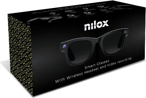 Syze të mençura Nilox SmartGlasses, kamera 8MP, audio Bluetooth, 16GB, të zeza