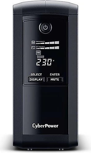 Kasë CyberPower VP1000ELCD-FR, 1000VA/550W, 4xFR, LCD, e zezë