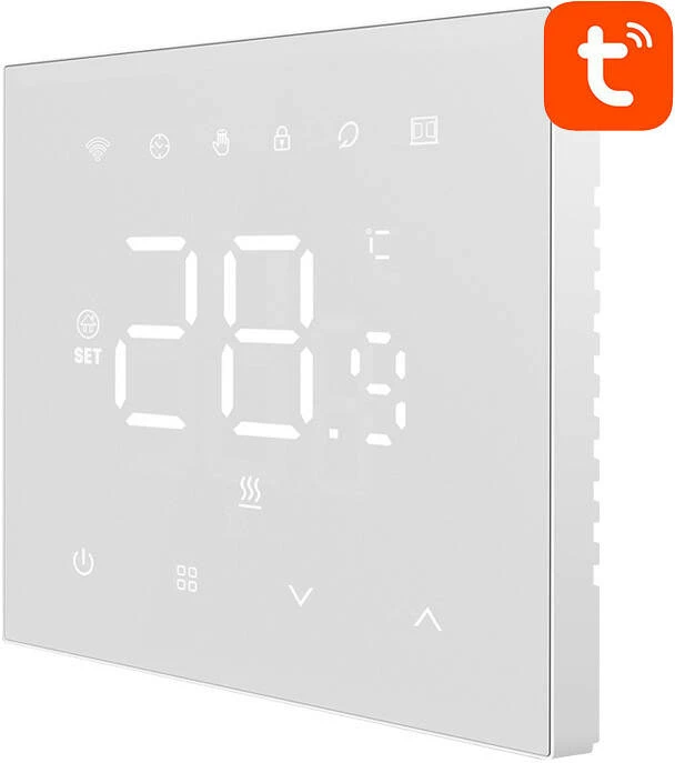 Termostat i mençur Avatto WT410-16A-W për ngrohje elektrike, WiFi, i bardhë