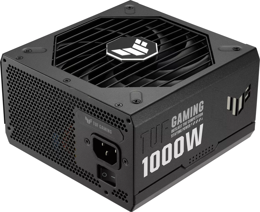 Furnizues rryme ASUS TUF Gaming 1000W 80 Plus Gold, ATX 3.0, plotësisht modular, 12VHPWR, i zi